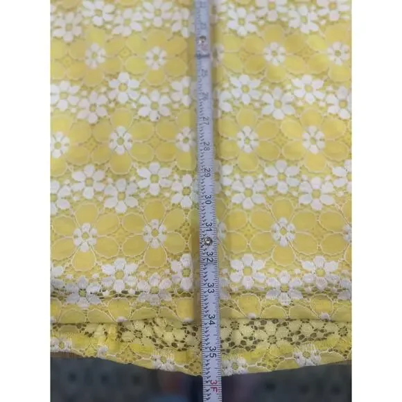 Y2K Yellow with Lace Overlay Dress - Size Medium - Picture 4 of 9